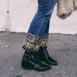 BlankNYC kickflare denim with embellished hem